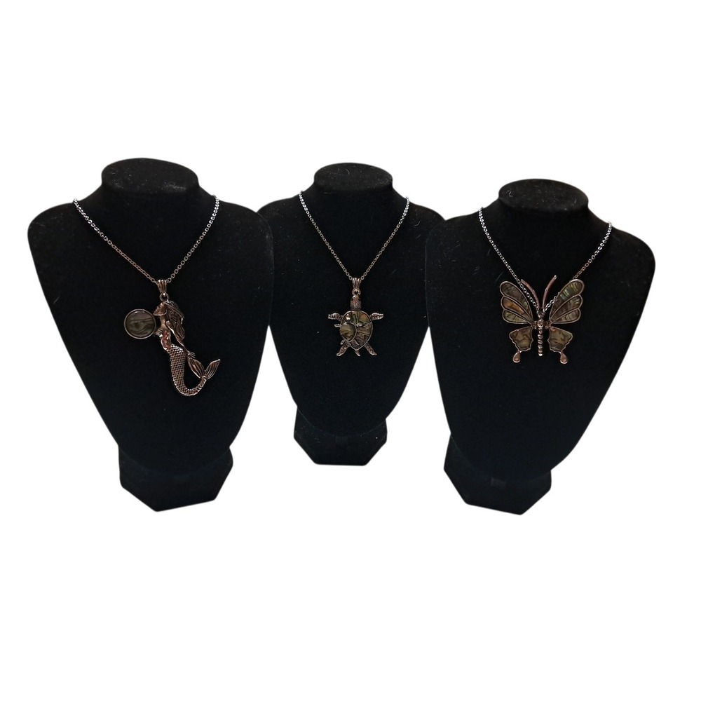 Costume Necklaces Abalone Shell Turtle, Butterfly And Mermaid